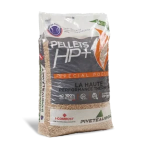 Granulés de bois HP+ – Piveteau – palette de 60 Sacs de 15kg